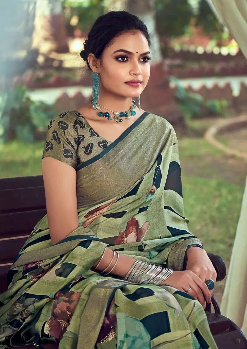 Saroj Vol 2 By Kashvi Moss Brasso Printed Designer Sarees Wholesale In India